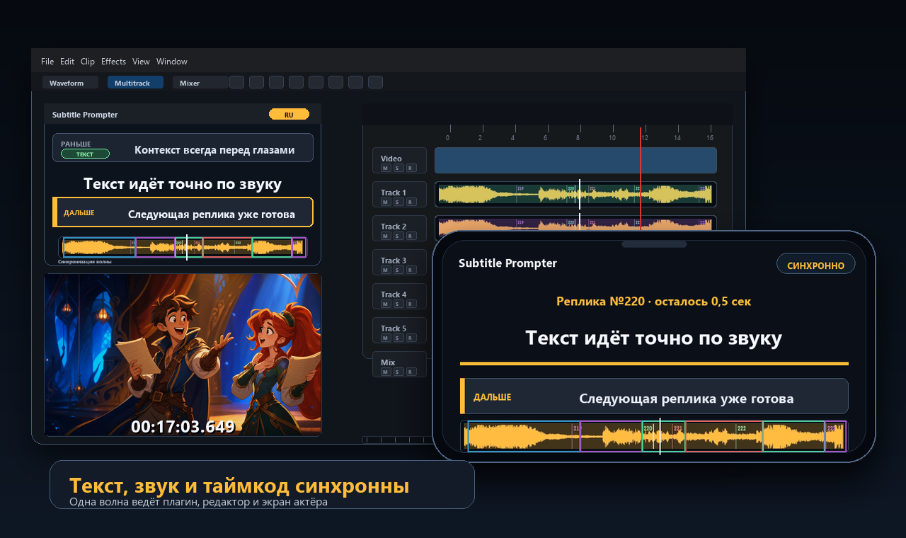 Subtitle Prompter interface preview